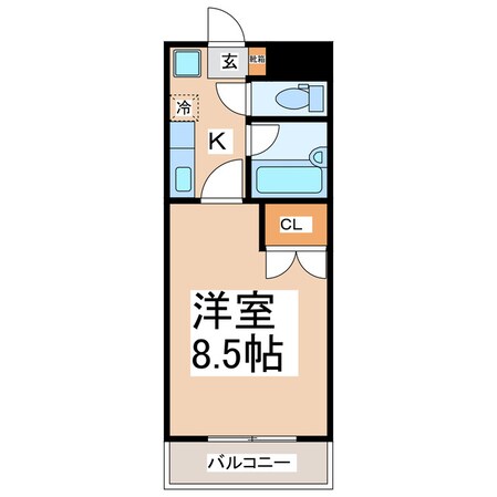 メイン新熊大北の物件間取画像